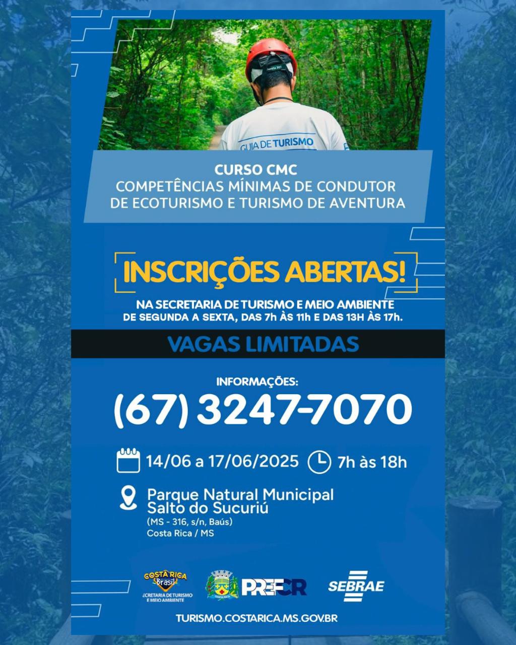 Costa Rica abre inscrições para o Curso Competências Mínimas de Condutor de Ecoturismo e Turismo de Aventura