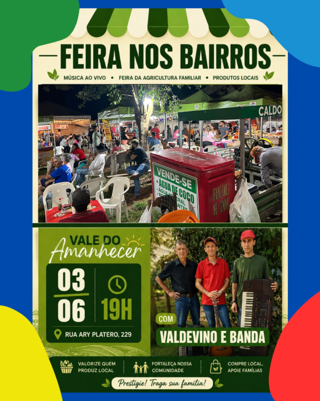 Feira no Bairro Vale do Amanhecer movimenta Costa Rica nesta quarta-feira (3)